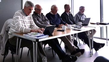 Tops'l Serious Faces at the AGM