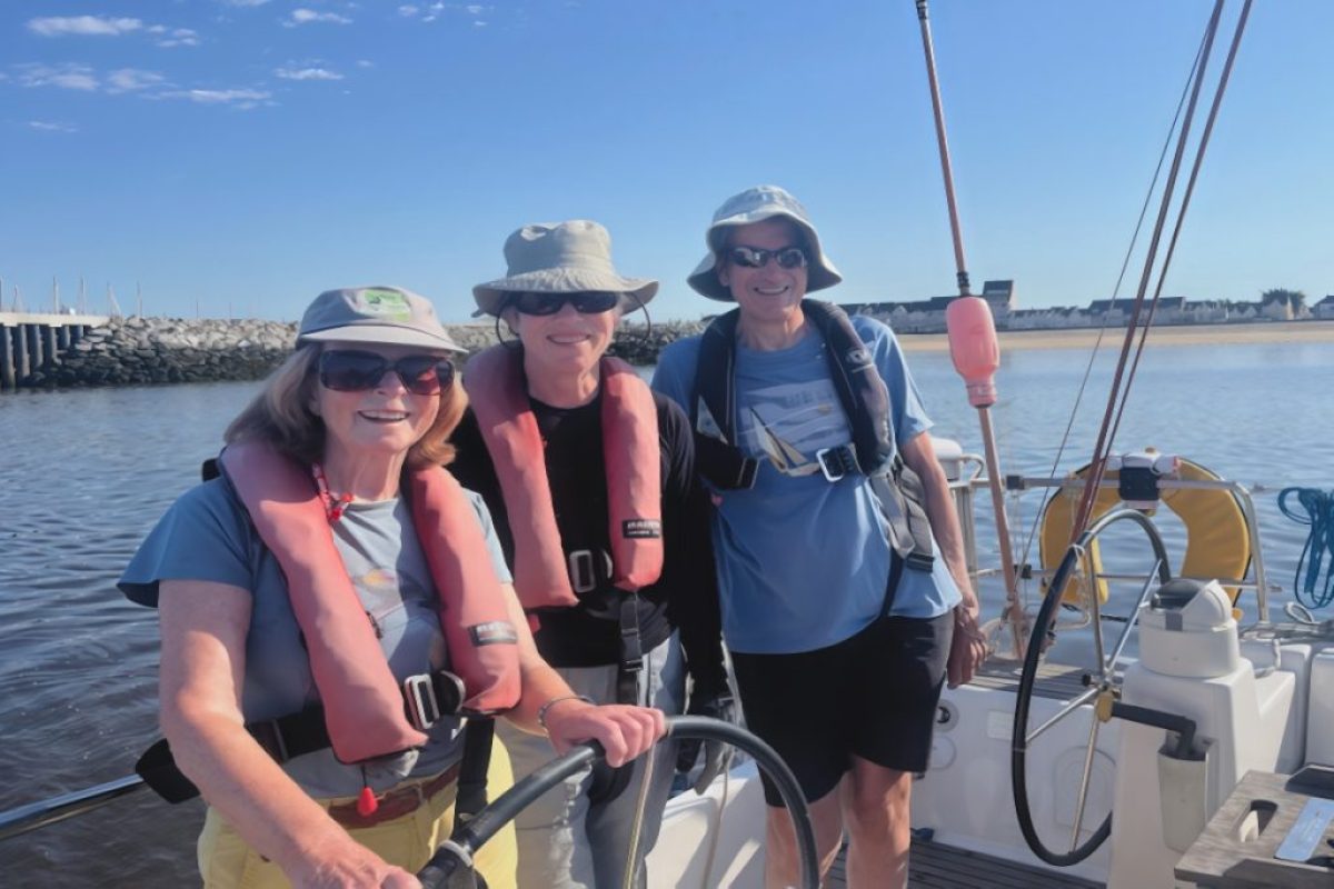 Sue Sarah Peter on board Elfida